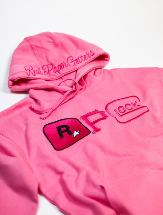 RPG Embroidered Hoodie Pink